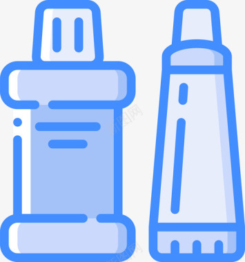 容器塑料制品4蓝色图标图标