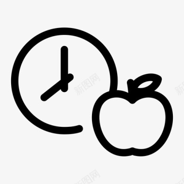 苹果钟时间手表图标图标