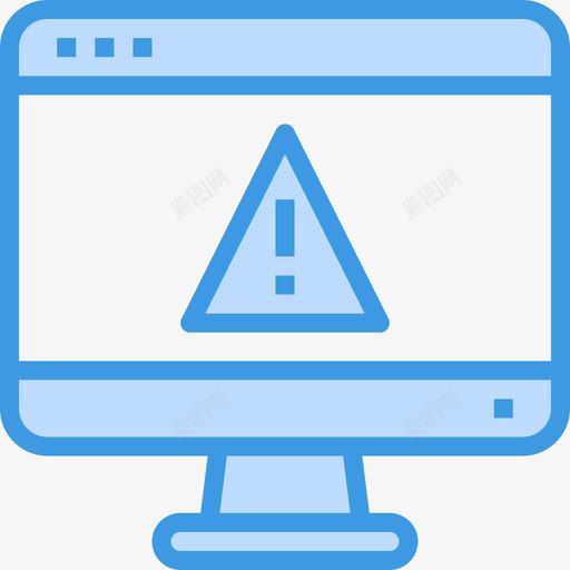 警告网站和windows界面蓝色图标svg_新图网 https://ixintu.com windows 界面 网站 蓝色 警告