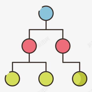 层次结构信息图4线颜色图标图标