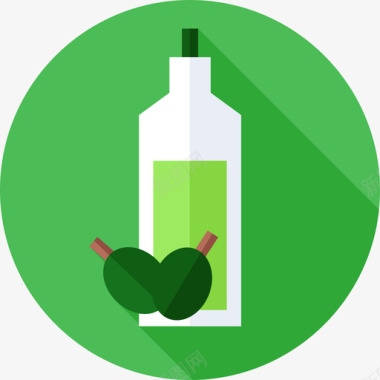 橄榄油素食11扁平图标图标