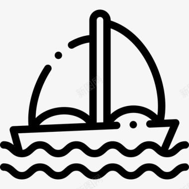 帆船葡萄牙7直线型图标图标