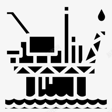 建筑天然气石油平台图标图标