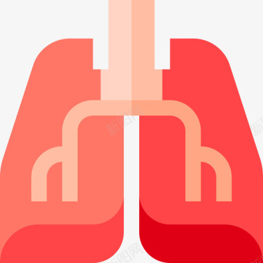 肺理疗9平坦图标图标