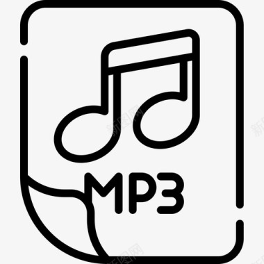 Mp3文件音乐117线性图标图标