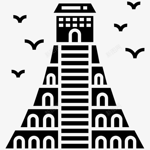 阿兹特克金字塔古建筑地标图标svg_新图网 https://ixintu.com 古建筑 地标 墨西哥 字形 建筑 旅游 特克 玛雅 金字塔 阿兹