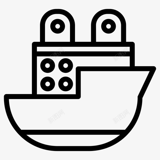 游船货船海上车辆图标svg_新图网 https://ixintu.com 海上 游船 货船 车辆 运输工具