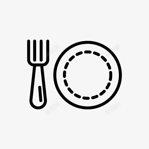 餐具早餐晚餐图标svg_新图网 https://ixintu.com 勺子 早餐 晚餐 盘子 餐具