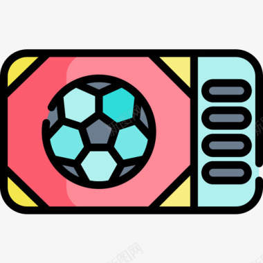 足球足球49线性颜色图标图标