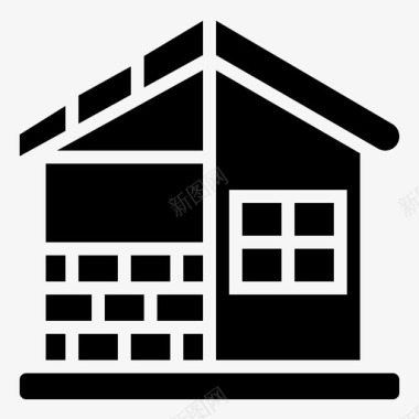 翻新建筑房屋图标图标