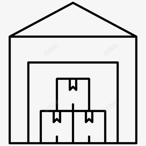 仓库送货服务送货提纲图标svg_新图网 https://ixintu.com 仓库 图标 提纲 服务 送货