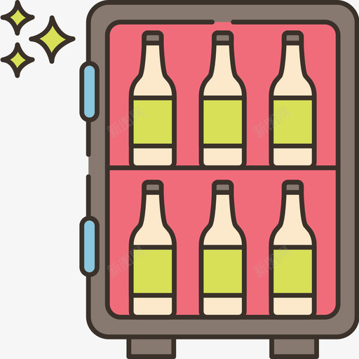 瓶家用电器2线性颜色图标svg_新图网 https://ixintu.com 家用电器 线性 颜色