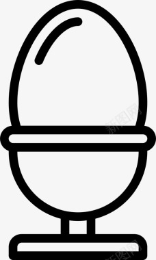 鸡蛋早餐42直系图标图标