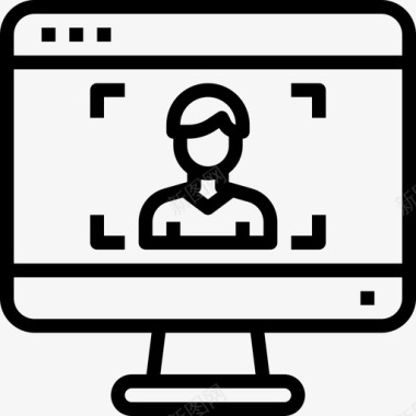 人脸网站和windows界面2线性图标图标