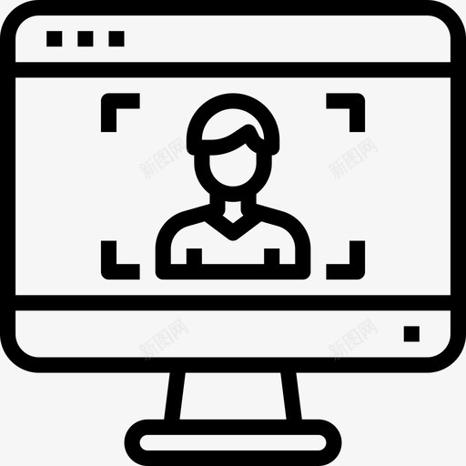 人脸网站和windows界面2线性图标svg_新图网 https://ixintu.com windows 人脸 界面 线性 网站