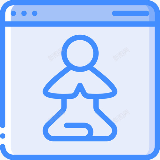 浏览器瑜伽29蓝色图标svg_新图网 https://ixintu.com 浏览器 瑜伽 蓝色
