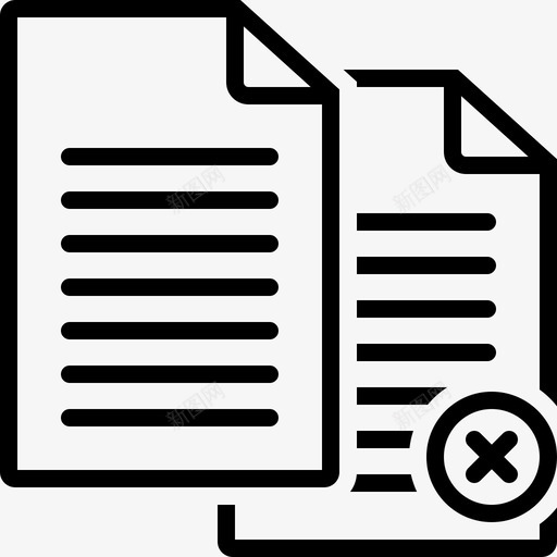 无纸化取消废止图标svg_新图网 https://ixintu.com 删除 取消 失效 废止 无纸化