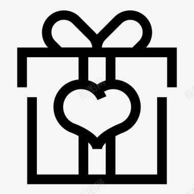 情人节礼物盒子情人盒图标图标