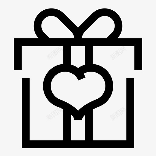 情人节礼物盒子情人盒图标svg_新图网 https://ixintu.com 几何图形 情人 情人节 盒子 礼物
