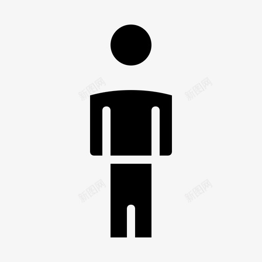 个人男性用户图标svg_新图网 https://ixintu.com 个人 个人资料 用户 男性 社交