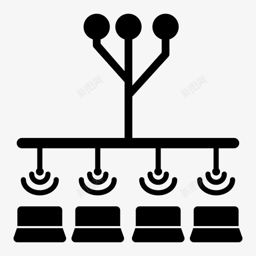 负载平衡集群分布式图标svg_新图网 https://ixintu.com 分布式 大数 平衡 数据 网络 负载 进程 集群