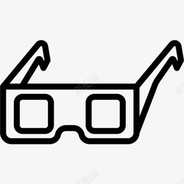 3d眼镜78电影院线性图标图标