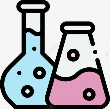 烧杯实验室23线性颜色图标图标