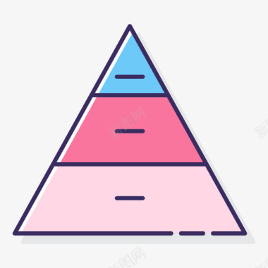 金字塔图信息图5线性颜色图标图标