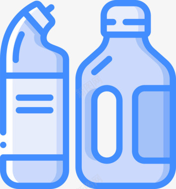 瓶子塑料制品4蓝色图标图标