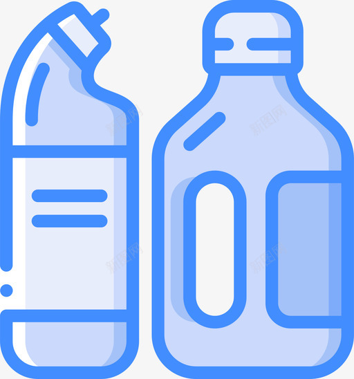 瓶子塑料制品4蓝色图标svg_新图网 https://ixintu.com 塑料制品 瓶子 蓝色