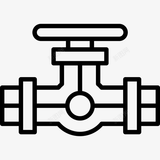 阀门管道工40线性图标svg_新图网 https://ixintu.com 管道工 线性 阀门