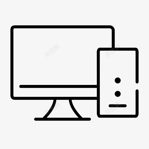 电脑设备显示器图标svg_新图网 https://ixintu.com 互联网 屏幕 技术 显示器 电脑 缝隙 设备