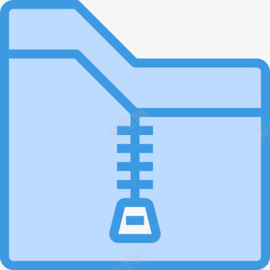 Zip文件和文件夹4蓝色图标图标