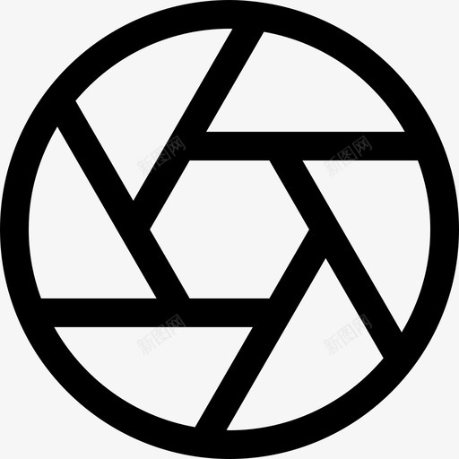 光圈相机菜单1线性图标svg_新图网 https://ixintu.com 光圈 相机 线性 菜单