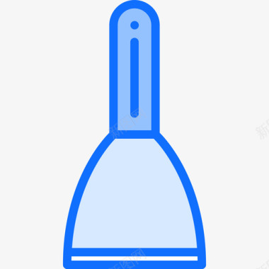 油灰刀63号工具蓝色图标图标