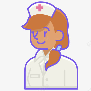 女护士女化身图标图标