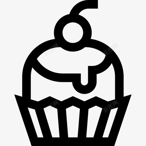 纸杯蛋糕甜点糖果2直系图标svg_新图网 https://ixintu.com 甜点 直系 糖果 纸杯 蛋糕