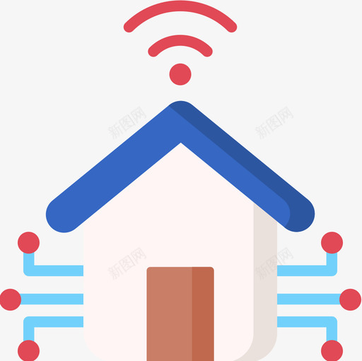 Smarthouse技术89扁平图标svg_新图网 https://ixintu.com Smarthouse 扁平 技术