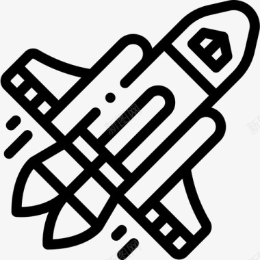 航天飞机128号航天飞机直线型图标图标