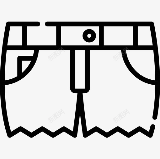 短裤衣服108直线型图标svg_新图网 https://ixintu.com 直线 短裤 线型 衣服