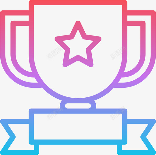 奖杯奖励和徽章9渐变图标svg_新图网 https://ixintu.com 奖励 奖杯 徽章 渐变