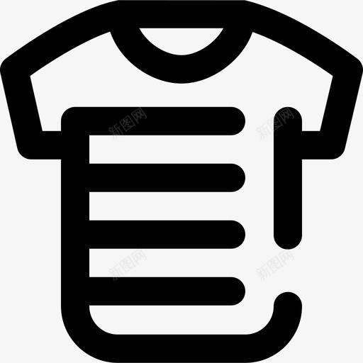 T恤86夏季轮廓图标svg_新图网 https://ixintu.com 夏季 轮廓