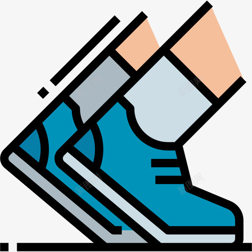 30色健康慢跑图标svg_新图网 https://ixintu.com 30色 健康 慢跑