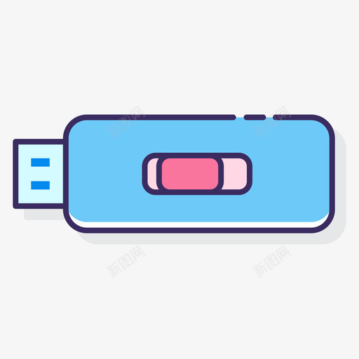 Pendrive通讯媒体3线性颜色图标svg_新图网 https://ixintu.com Pendrive 媒体 线性 通讯 颜色