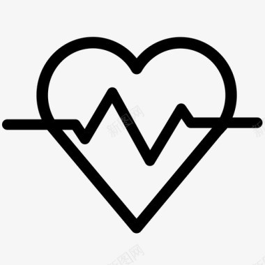心跳心血管心电图图标图标