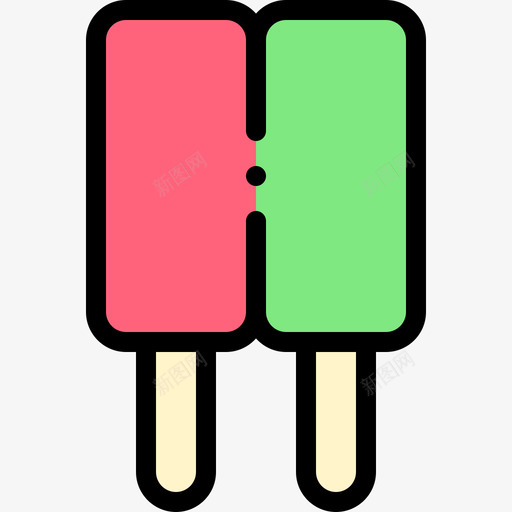 冰淇淋甜点和糖果6线性颜色图标svg_新图网 https://ixintu.com 冰淇淋 甜点 糖果 线性 颜色