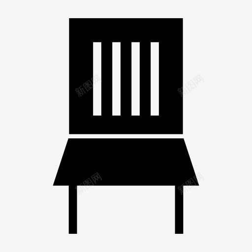 椅子坐椅等候椅图标svg_新图网 https://ixintu.com 坐椅 家具 椅子 等候 雕文