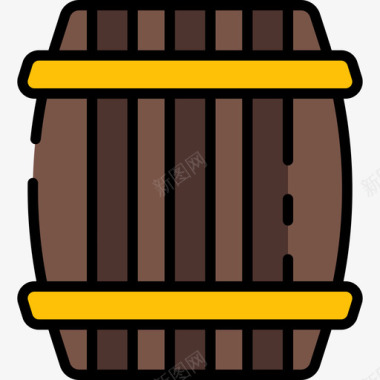 木桶海盗21线纹颜色图标图标