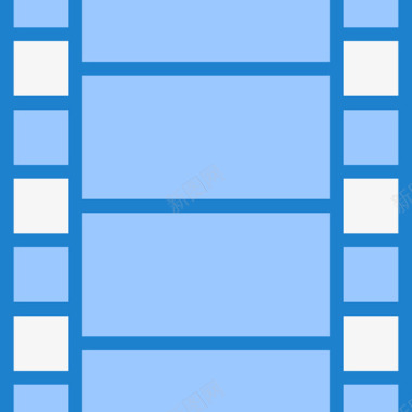 电影电影院69蓝色图标图标
