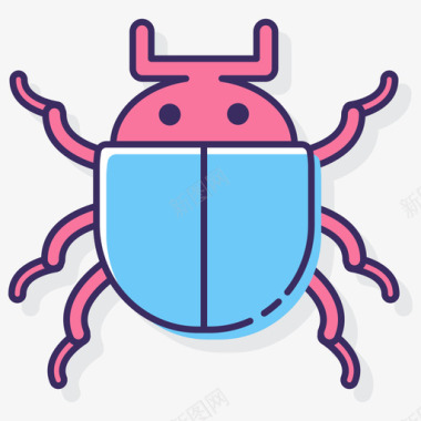 甲虫动物22线形颜色图标图标